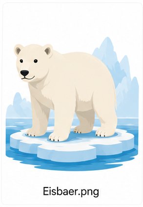 Eisbär als Tierbeispiel der Werte-Landkarte